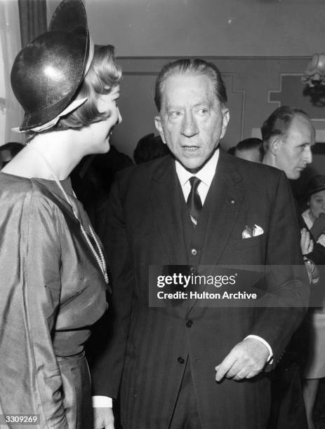 Paul Getty , the American oil executive and multi millionaire arriving for a luncheon being held in his honour at Earls Court to mark the publication...