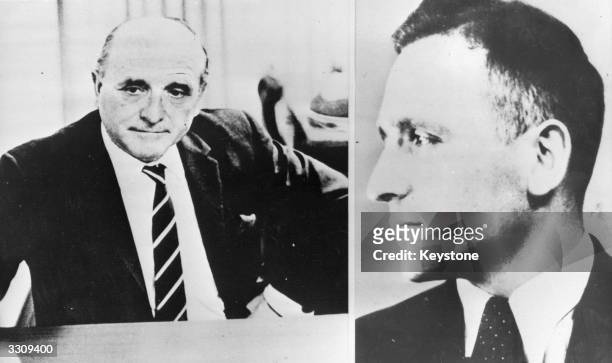 On the left, ex-SS man Klaus Altmann and right, Nazi War Criminal Klaus Barbie . French authorities are trying to extradite Altmann from Bolivia,...
