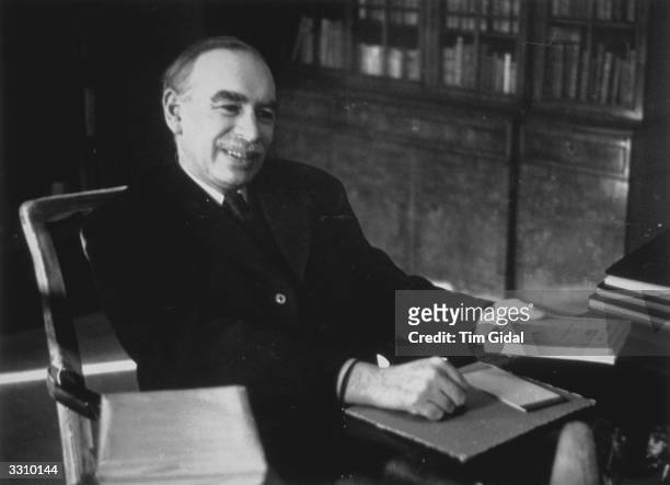 John Maynard Keynes, English economist and pioneer of the theory of full employment. Original Publication: Picture Post - 361 - Mr. Keynes Has A Plan...