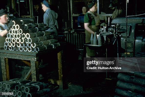 Ww2 Shell Making Machine Munitions workers assembling shells, circa 1943. News Photo - Getty Images