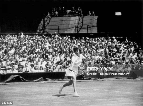 Doris Hart, who was beaten in straight sets by Louise Brough in the Women's Singles Final at Wimbledon.