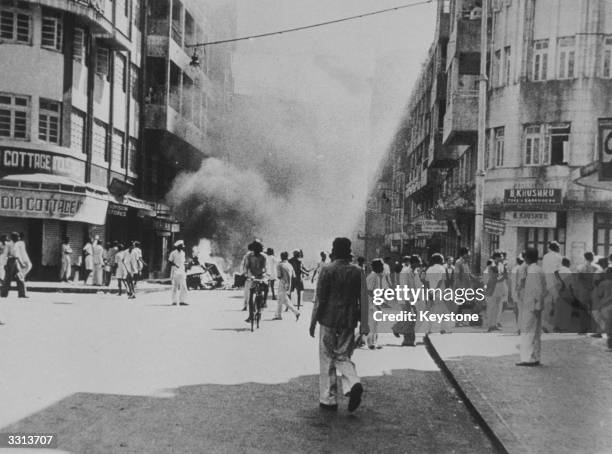 In the final phase of the Bombay riots, the post office building was set alight.