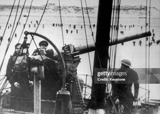 The evacuation of British Expeditionary Forces at Dunkirk.