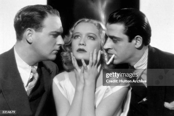 William Gargan, Miriam Hopkins and Jack Larne in a publicity still for the Paramount film 'The Story Of Temple Drake'.