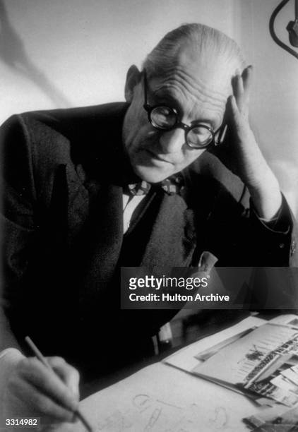 Charles Edouard Jeanneret known as 'Le Corbusier', the Swiss-born French architect, writer, and painter.