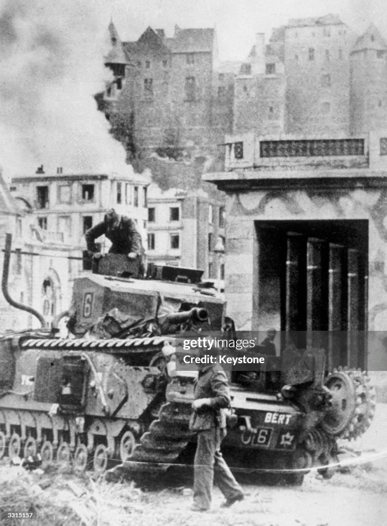 One Of The Canadian Churchill Infantry Tanks Which Penetrated The one-of-the-canadian-churchill-infantry-tanks-which-penetrated-the