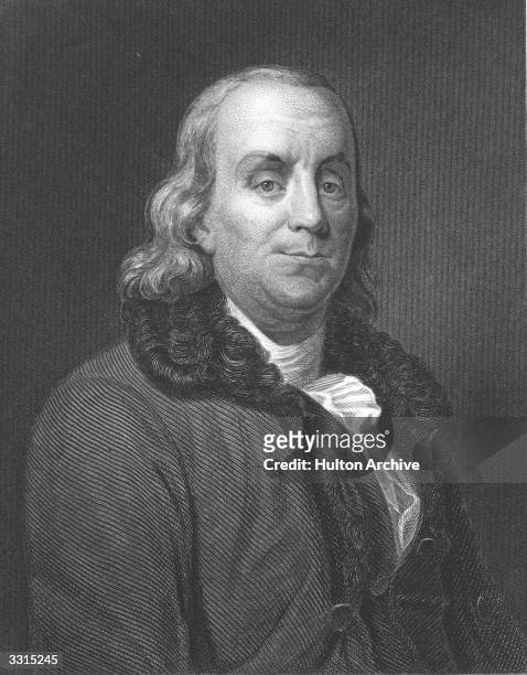 American statesman, writer and scientist Benjamin Franklin .