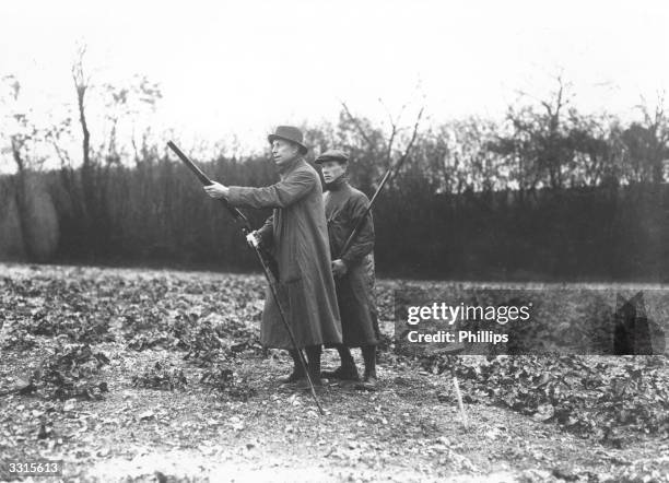 Lord Falconer on a pheasant shoot at West Dean Park.