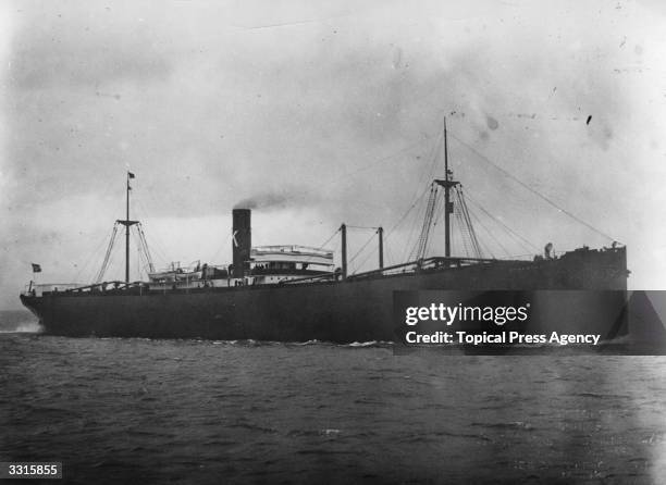 The Norwegian cruiser the 'Storstad', which collided with the liner, the 'Empress of Ireland'.