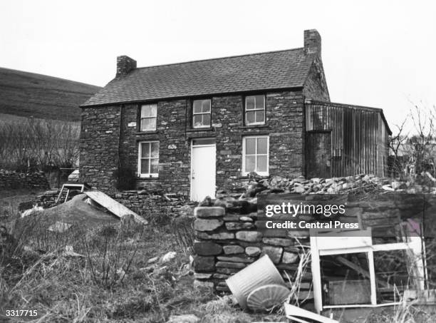 'Penlleinall' house in Tregaron, Wales, the alleged home of Dr Christine Bott, where a large haul of LSD was found buried under the sitting room.