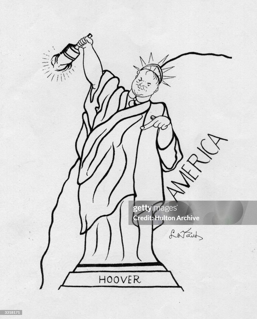 A Cartoon Of Herbert Hoover 31st President Of The United States a-cartoon-of-herbert-hoover-31st-president-of-the-united-states