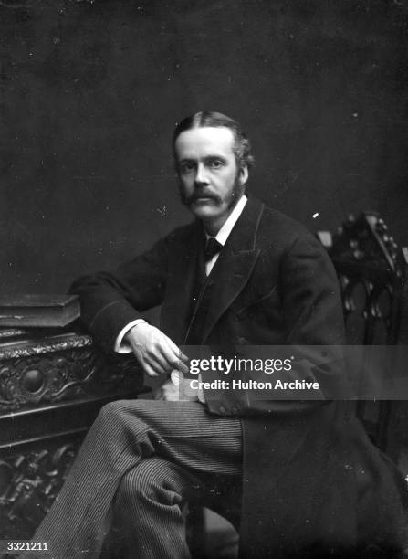 Scottish statesman and philosopher Arthur James Balfour nephew of Lord Salisbury and supporter of the League of Nations. Balfour inherited his...