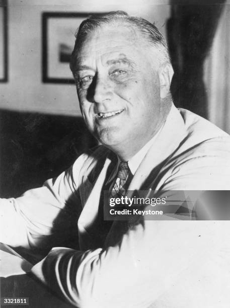 American statesman and the 32nd President of the United States of America, Franklin Delano Roosevelt .
