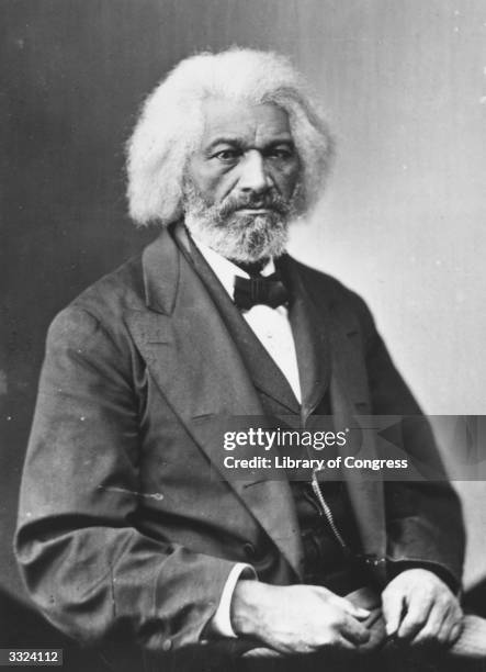 American journalist, author, former slave and abolitionist Frederick Douglass .