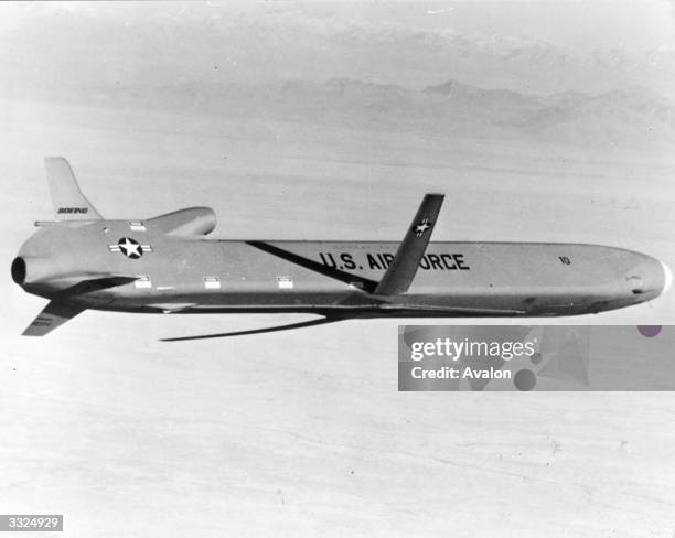 Cruise Missile in flight during a test run.