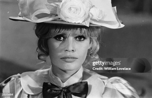 French film actress Brigitte Bardot during the filming of Louis Malle's 'Viva Maria!' in Mexico.