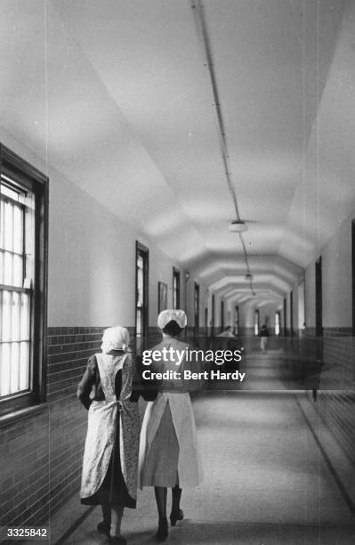 Netherne Mental Hospital near Coulsdon, Surrey. Original Publication: Picture Post - 6406 - Mental Hospital - pub. 1953