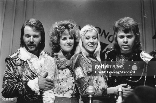 Swedish pop group Abba, winners of the 1974 Eurovision Song Contest.