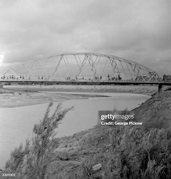 The Gateway Bridge between Brownsville, Texas and Matamoros, Mexico.