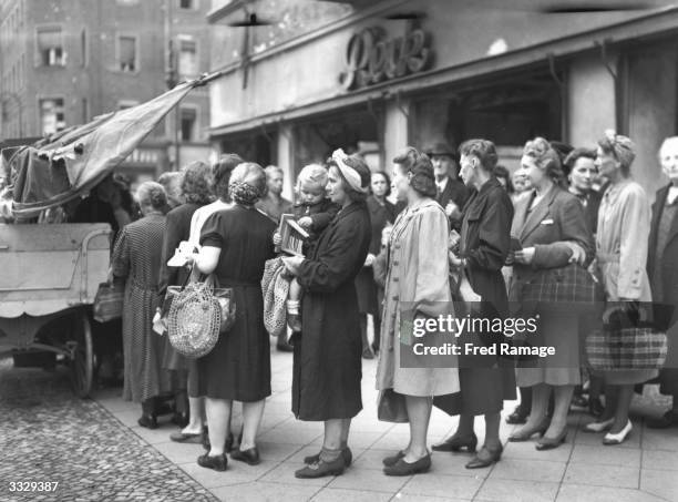 Ww2 Ration Queue German housewives queuing for food in immediate post-war Berlin. News ...