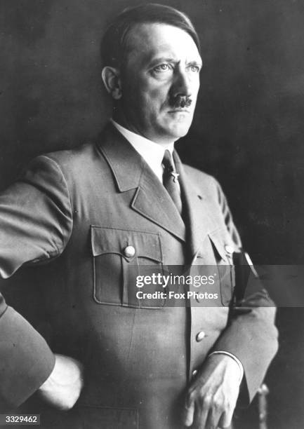 German chancellor Adolf Hitler in uniform.