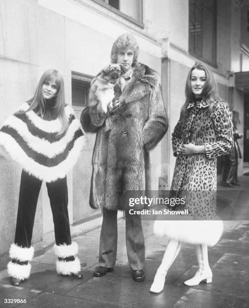 At the dress rehearsal for the Berkeley Debutante Dress Show at the Savoy Hotel, London, are Caroline Delevingne in a Mexican poncho outfit, Earl...