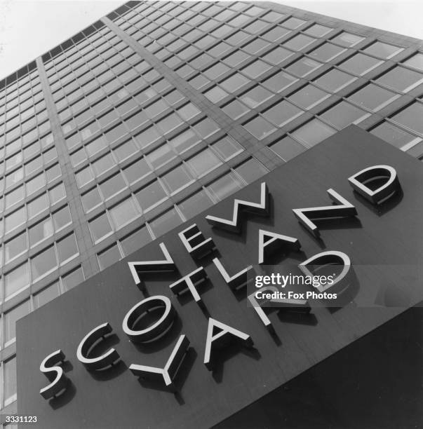 The facade of New Scotland Yard, Police HQ in London.