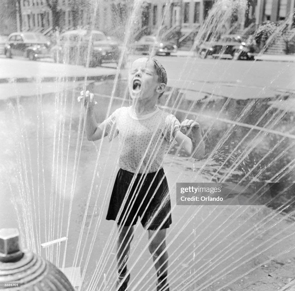 Drenched Child