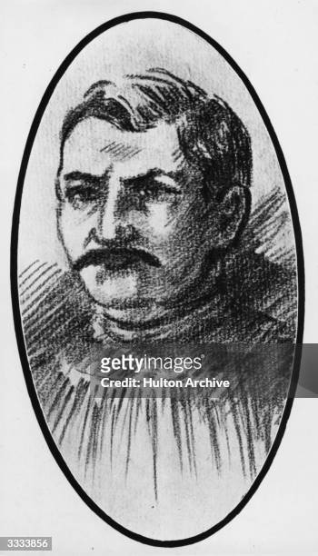 Sketch of Alexandre Wolff made by Jeanne-Marguerite Steinheil during her trial for the murder of her husband and mother.