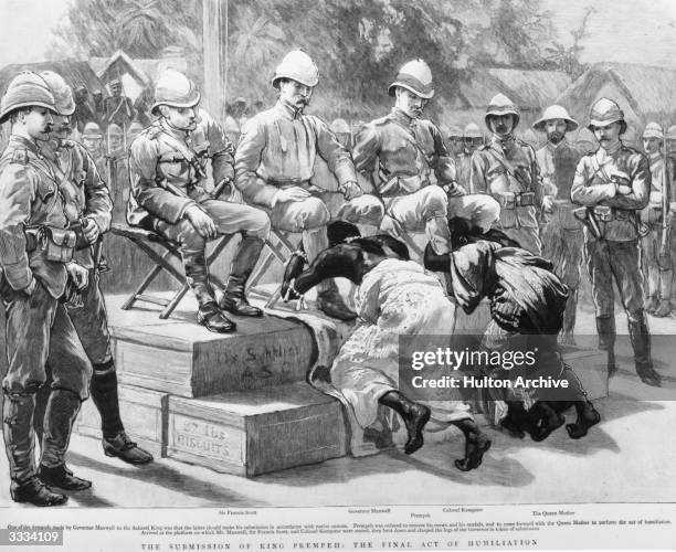 After taking the city of Kumasi in Ashanti, , Governor Maxwell compels King Prempeh and the Queen Mother to make an act of submission to him in...