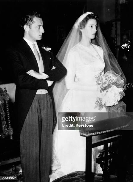 Italian car magnate Gianni Agnelli , head of the Fiat motor Organisation, marrying Princess Marella Caracciolo, daughter of the head of the Italian...