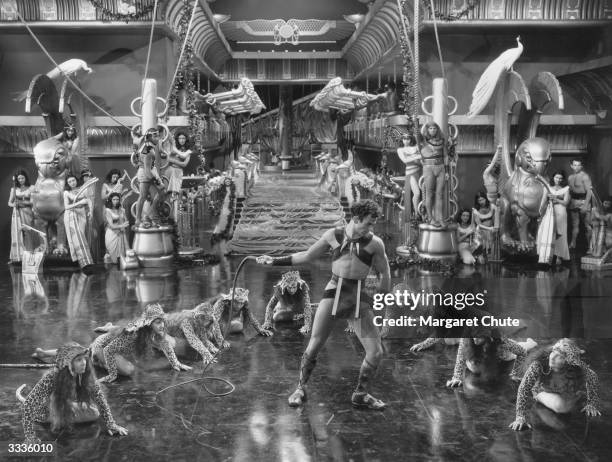 Leopard dance scene from Cecil DeMille's 'Cleopatra', a Paramount pictures production.