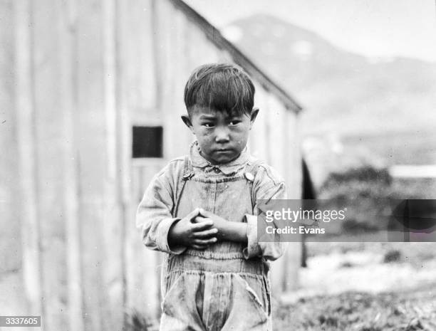 An Aleut boy from Unalaska Island in the Aleutian Islands.