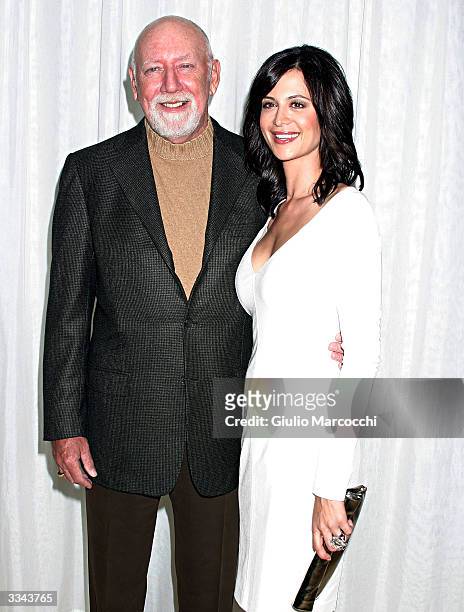 Actress Catherine Bell and producer Donald P. Bellisario attend the Paramount Network Television and CBS, 200 Episodes of JAG Celebration Party, at...
