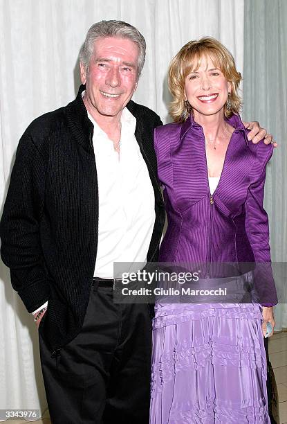 Robert Fuller and wife Jennifer Savidge attend the Paramount Network Television and CBS, 200 Episodes of JAG Celebration Party, at The Mondrian/Asia...