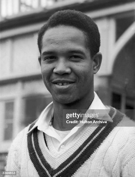 West Indies batsman and bowler Garfield Sobers before a test match at Bridgetown, 4th January 1960.