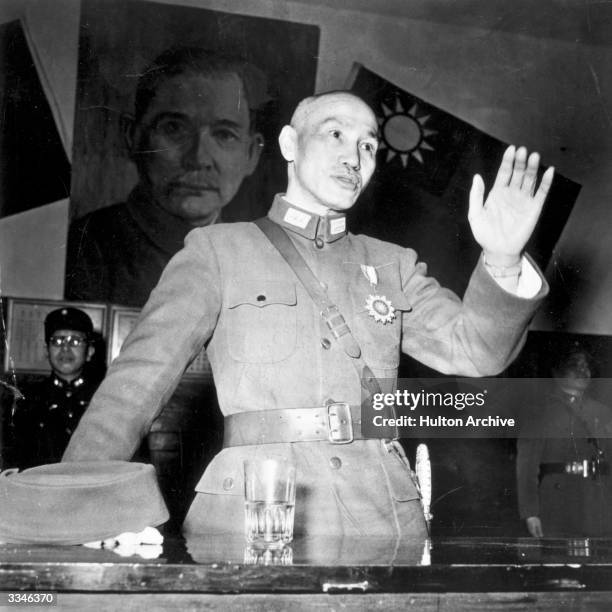 Chinese general and statesman Chiang Kai-Shek .