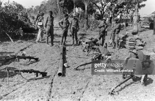 Indian Mukti Bahini troops on their way to the front line in East Pakistan during the state's struggle to become the independent state of Bangladesh.