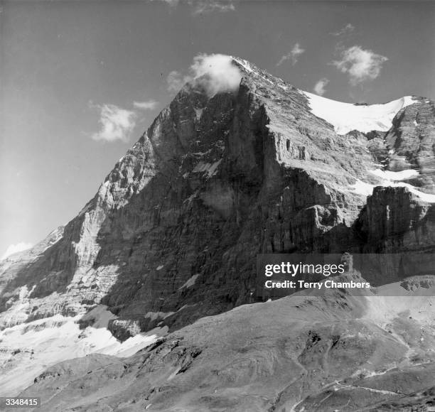 The North side of the Eiger in the Bernese Alps, Switzerland.