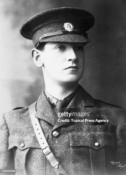 Irish general and president Michael Collins , wearing the uniform of the Irish Volunteers - as worn in the Easter Rising of 1916, when he was...