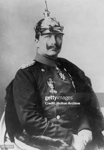 William II of Germany and Prussia, , commonly known as Kaiser Wilhelm, Emperor of Germany and King of Prussia.