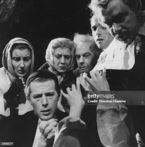 The Bristol Old Vic Company in a scene from Arthur Miller's play 'The Crucible', which told the story of the Salem witch trials. Original...