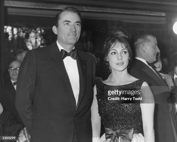 American actor Gregory Peck , with his wife Veronique, at the premiere of his new film 'To Kill A Mocking Bird' at the Odeon, Leicester Square,...