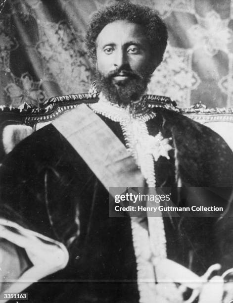 Emperor of Ethiopia Haile Selassie I . Also known as Ras Tafari and The Conquering Lion of the Tribe of Judah, he Westernised the institutions of his...