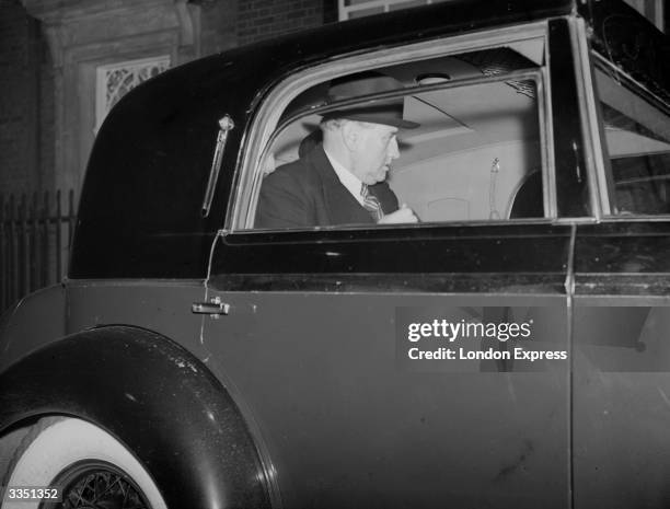 The French Prime Minister Edouard Daladier leaving Number Ten Downing Street, London.