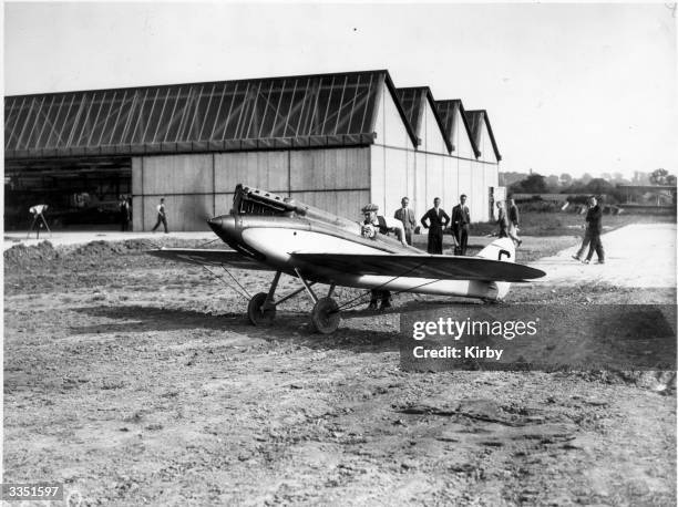 De Havilland's DH 71 Tiger Moth about to take off.