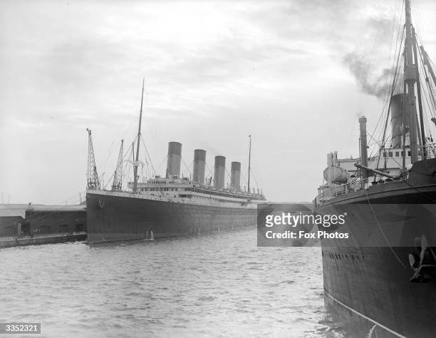 The Cunard White Star liner 'Olympic' built in 1911.
