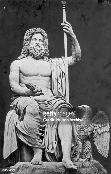 Jupiter, the Italian sky-god connected with rain, storms and thunder, who was identified with the Olympian Father of the gods, Zeus. A Colossal...