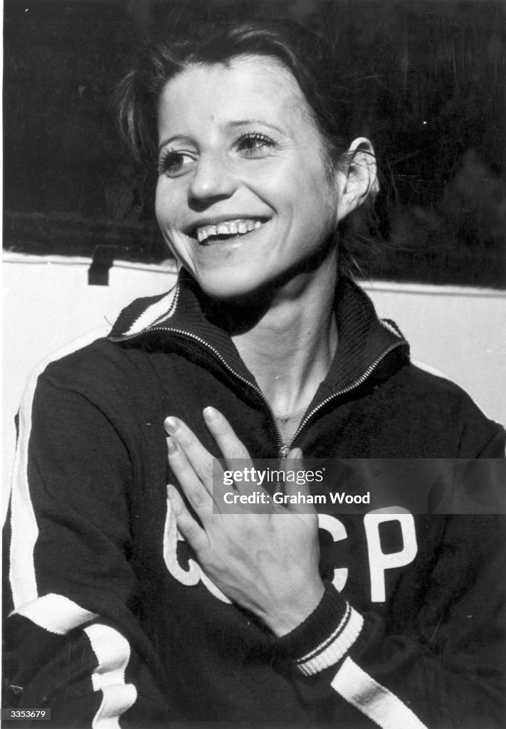 Russian gymnast and Olympic gold medal winner Olga Korbut. News Photo