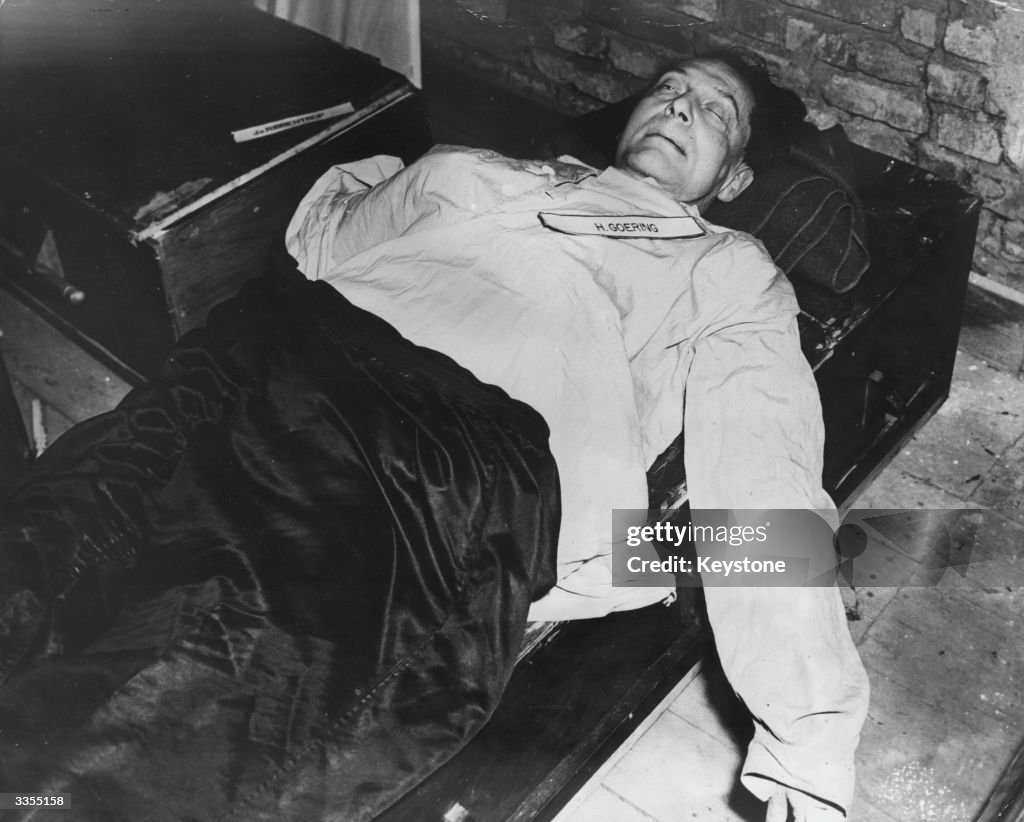 Goering Body The corpse of Nazi war criminal Hermann Wilhelm Goering who committed ...